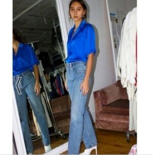 ORSEUND IRIS EXCLUSIVE LE FUNK COBALT BLUE SHIRT BLOUSE TOP